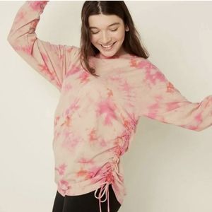 Victoria's Secret PINK Tie-Dye CAMPUS LONG SLEEVE TEE